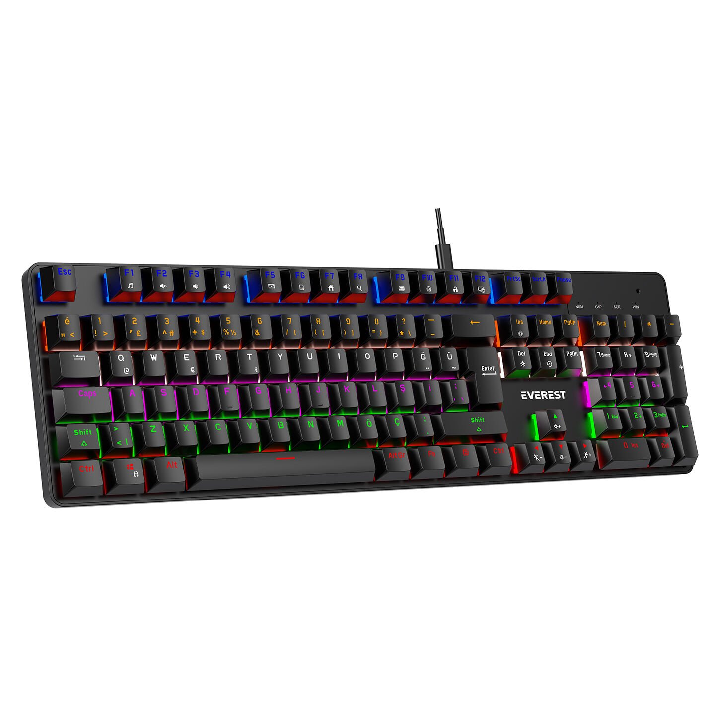 EVEREST KB-MK1 Lumos Siyah USB Blue Switch Mekanik Gaming Oyuncu Klavyesi