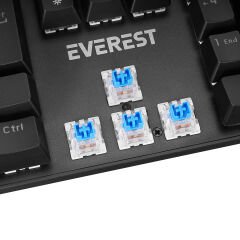 EVEREST KB-MK1 Lumos Siyah USB Blue Switch Mekanik Gaming Oyuncu Klavyesi