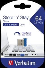 VERBATIM 98711 64GB Store n Stay Nano USB 3.2 USB BELLEK