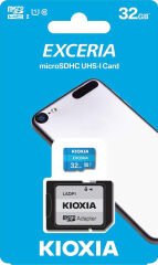 KIOXIA 32GB EXCERIA MicroSD C10 U1 UHS1 R100 Hafıza kartı LMEX1L032GG2