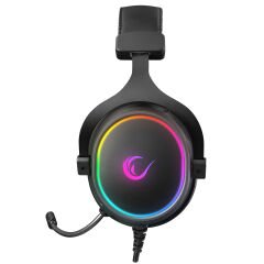 RAMPAGE ONYX-S SIYAH USB 7.1 VER RGB LED+SES KONTROLLÜ OYUNCU KULAKLIK