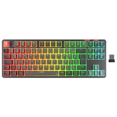RAMPAGE YORU TKL PRO Gri-Siyah OUTEMU Red Swich Q Kablosuz RGB Mekanik Oyuncu Klavye