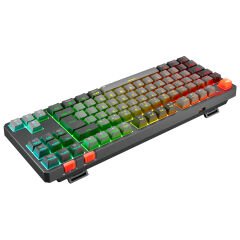 RAMPAGE YORU TKL PRO Gri-Siyah OUTEMU Red Swich Q Kablosuz RGB Mekanik Oyuncu Klavye