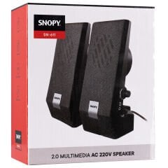 SNOPY SN-611 2.0 AC 220V Siyah Speaker Hoparlör (3w Rms)