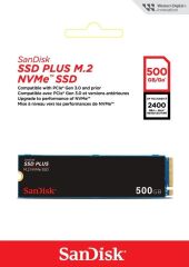 SANDISK 500GB SSD PLUS 2400-1500MBPS M.2 PCIE Gen 3.0 NVMe SDSSDA3N-500G-G26