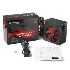 HIGH POWER Eco 700W 85+ Bronze 54A Single Rail Aktif PFC Siyah ATX Güç Kaynağı