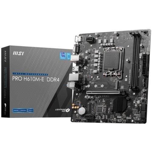 MSI PRO H610M-E DDR4 SOKET 1700 3200 OC HDMI VGA M.2 USB3.2 1x 1G LAN mATX