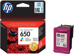 HP 650 RENKLİ MÜREKKEP KARTUŞU (CZ102AE)