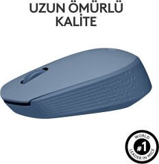 LOGITECH M171 Kablosuz Nano 1000DPI Açık Mavi Mouse 910-006866