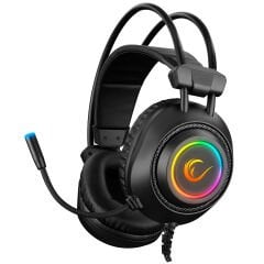 RAMPAGE RM-K19 RAGING PLUS Siyah RGB Gaming Mikrofonlu Oyuncu Kulaklığı USB 7.1