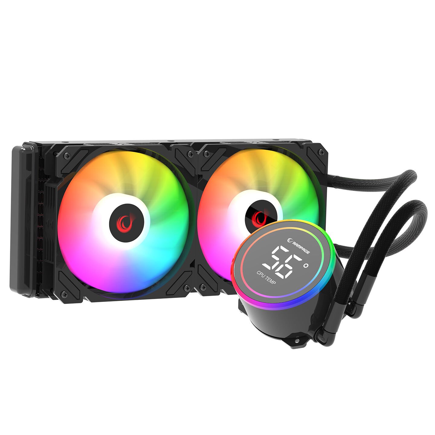 RAMPAGE HELIOS C15 Siyah Sıvı Soğutmalı CPU Fan Intel LGA1700/AMD AM5 ARGB 240mm