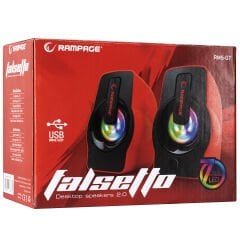 RAMPAGE RMS-G7 FALSETTO 2.0 6 WATT RGB KIRMIZI USB HOPARLÖR