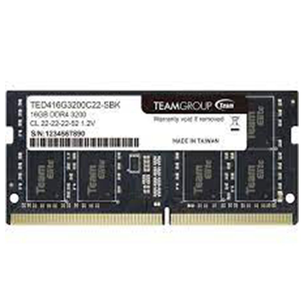 Team Elite 16GB (1x16GB) 3200MHz CL22 DDR4 TED416G3200C22 Notebook Ram
