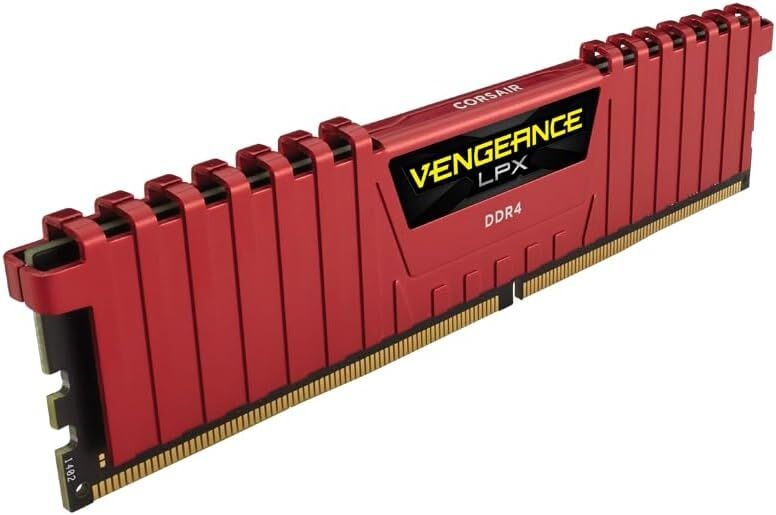 Corsair Vengeance LPX 8GB (1X8GB) 2400Mhz C14 1.2V DDR4 Ram, Kırmızı (CMK8GX4M1A2400C14R)