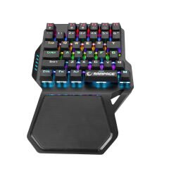 RAMPAGE KB-R77 PALM USB Outemu Blue Switch Mekanik Mini Gaming Oyuncu Klavyesi
