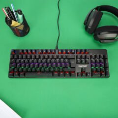EVEREST KB-MK1 Lumos Siyah USB Rainbow Red Switch Mekanik Gaming Oyuncu Klavye