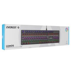 EVEREST KB-MK1 Lumos Siyah USB Rainbow Red Switch Mekanik Gaming Oyuncu Klavye
