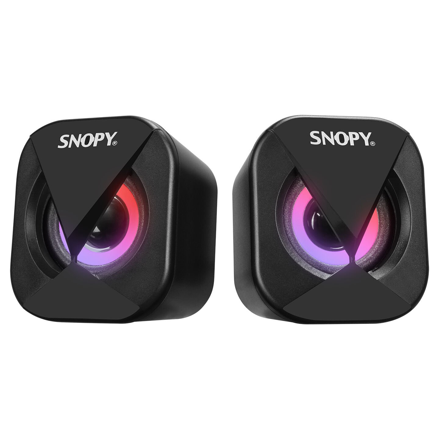 SNOPY SN-83U 2.0 Mini Led Işıklı 2Wx2CH Siyah USB Gaming Speaker Hoparlör