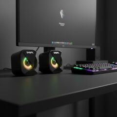 SNOPY SN-83U 2.0 Mini Led Işıklı 2Wx2CH Siyah USB Gaming Speaker Hoparlör