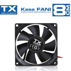 TX 8 cm siyah kasa fanı TXCCF08BK