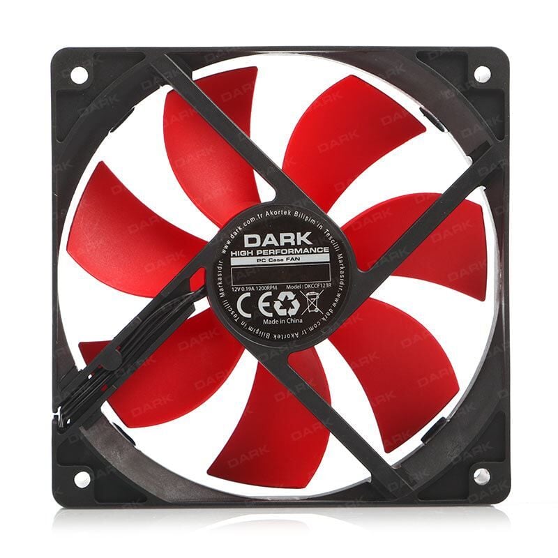 DARK 120mm Kırmızı Kanatlı Kasa Fanı DKCCF123R