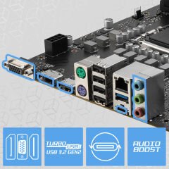 MSI PRO B760M-P 6800MHz(OC) DDR5 Soket 1700 M.2 HDMI DP VGA mATX Anakart