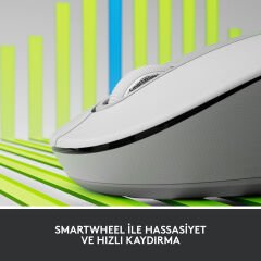 LOGITECH M650 L Kablosuz Optik 4000DPI Beyaz Bluetooth Mouse 910-006238