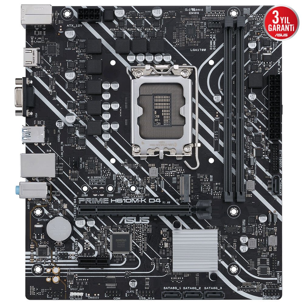 ASUS Prime H610M-K D4 Intel LGA1700 DDR4 Micro ATX Anakart