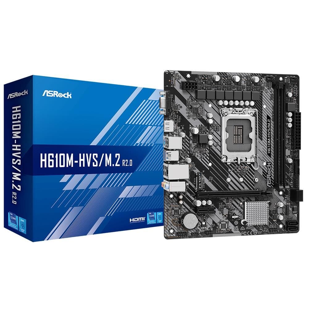 ASROCK H610M-HVS M.2 3200MHz DDR4 Soket 1700 M.2 USB 3.2 HDMI MATX Anakart