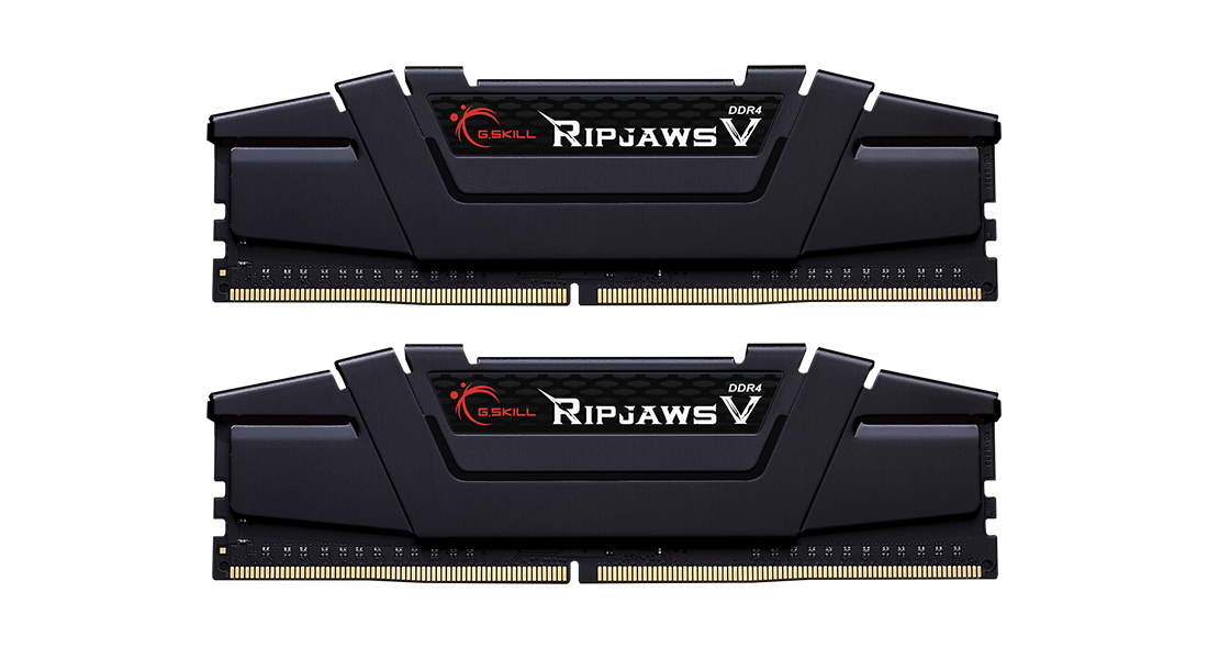 GSkill RipjawsV Siyah 16GB(2x8GB) 3200MHz DDR4 Ram (F4-3200C16D-16GVKB)