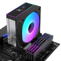 RAMPAGE OCTAGON B70 Siyah 63CFM 12cm ARGB Sıcaklık Göstergeli Fan