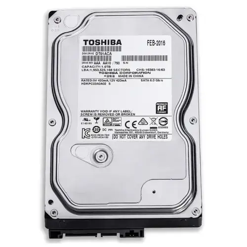 TOSHIBA 1TB 7200 RPM SATA 3.0 GB-s 3.5 HARD DISK DT01ACA100