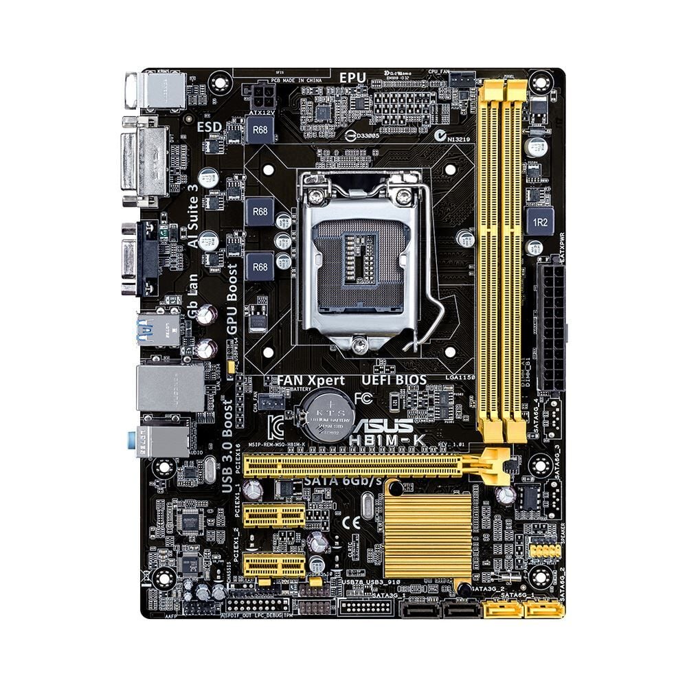 ASUS H81M-K Intel H81 Soket 1150 DDR3 1600MHz DVI-VGA Anakart