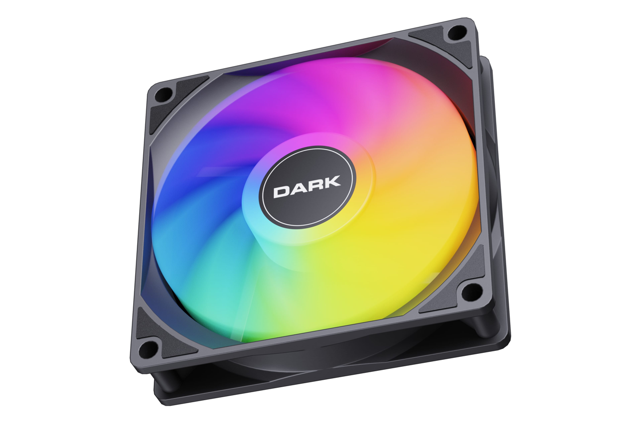 DARK 12cm FRGB 1200 RPM, 36CFM, 22dBA 3Pin + Molex Sessiz, Siyah Kasa Fanı DKCF126F