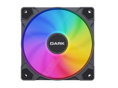 DARK 12cm ARGB 1200RPM 36CFM, 3Pin, Güçlü Soğutma, Sessiz, Siyah Kasa Fanı DKCF127ARGB