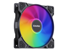 DARK 12cm ARGB 1200RPM 36CFM, 3Pin, Güçlü Soğutma, Sessiz, Siyah Kasa Fanı DKCF127ARGB