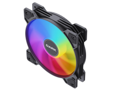 DARK 12cm ARGB 1200RPM 36CFM, 3Pin, Güçlü Soğutma, Sessiz, Siyah Kasa Fanı DKCF127ARGB