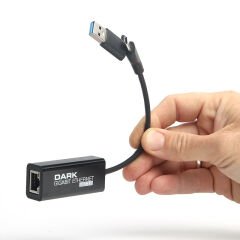 DARK USB-A 3.0-Type-C GIGABIT ETHERNET DÖNÜŞTÜRÜCÜ ÇİFT BAŞ DK-NT-U3GLAN