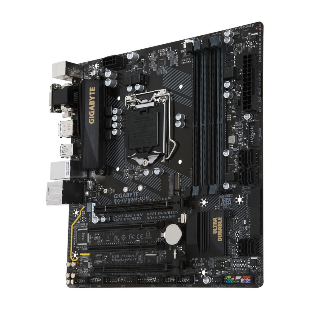 GIGABYTE GA-B250M-D3H Intel B250 Soket 1151 DDR4 2133MHz DVI-HDMI Anakart