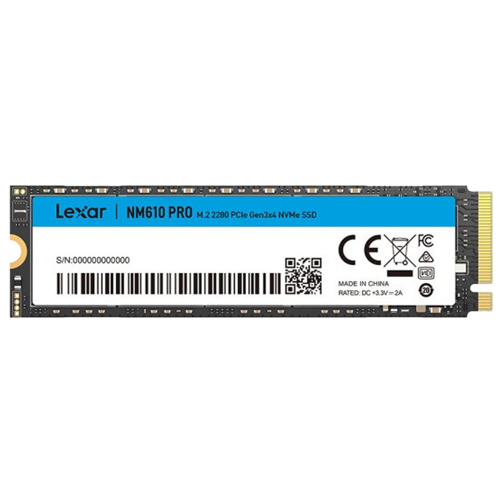 LEXAR 500GB NM610PRO PCIe Gen3 x4 M.2 2280 SSD 3000-1700MB LNM610P500G-RNNNG