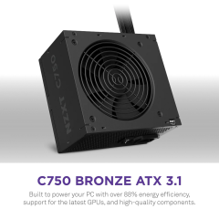 NZXT C750 750W 80+ Bronze Gen 5.0 ATX 3.1 120mm PSU PA-7B3BB-EU