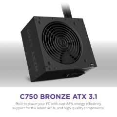 NZXT C750 750W 80+ Bronze Gen 5.0 ATX 3.1 120mm PSU PA-7B3BB-EU