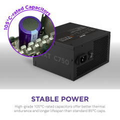 NZXT C750 750W 80+ Bronze Gen 5.0 ATX 3.1 120mm PSU PA-7B3BB-EU