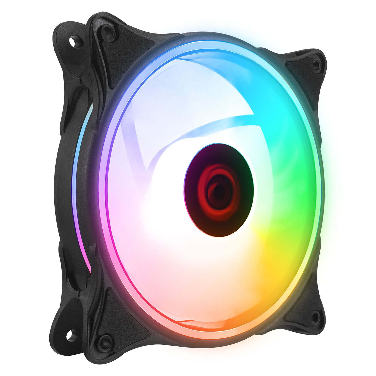 RAMPAGE GLARE F50 12cm Rainbow 3P+4P Molex Soketli Siyah Kasa Fanı
