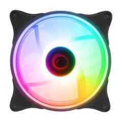 RAMPAGE GLARE F50 12cm Rainbow 3P+4P Molex Soketli Siyah Kasa Fanı