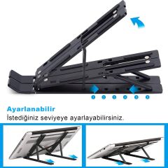ROBEVE Siyah Alüminyum Katlanır Taşınabilir Stand