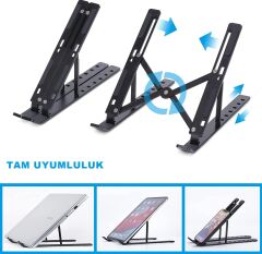 ROBEVE Siyah Alüminyum Katlanır Taşınabilir Stand