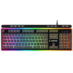 RAMPAGE SHINE K14 Siyah USB RGB Membrane Türkçe Kablolu Gaming Klavye