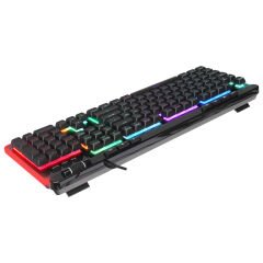 RAMPAGE SHINE K14 Siyah USB RGB Membrane Türkçe Kablolu Gaming Klavye
