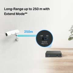 TP-LINK MERCUSYS MS105GP 5 Port Gigabit with 4 Port PoE+ Desktop Switch